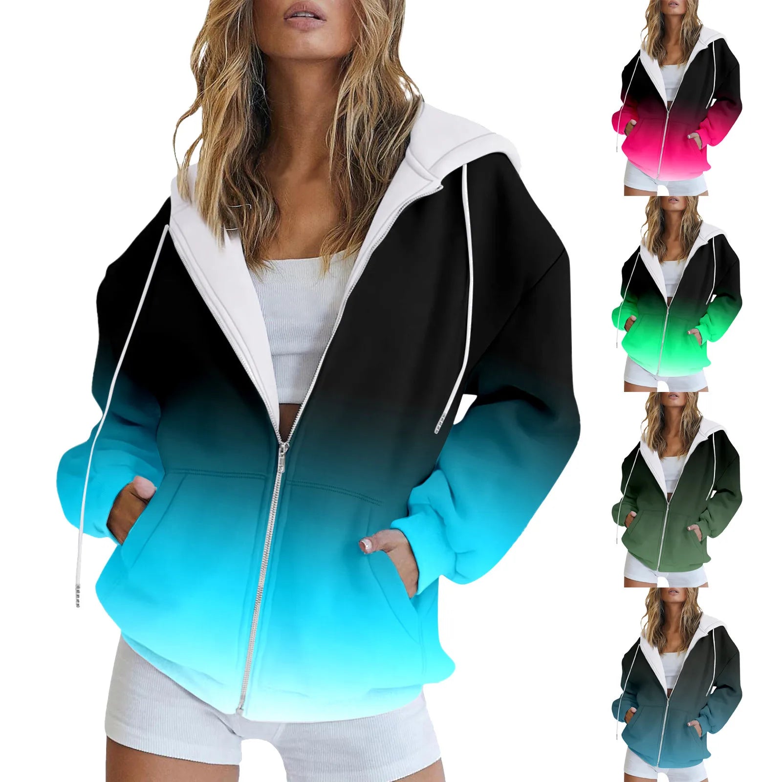 Hooded Sweatshirt Jacket