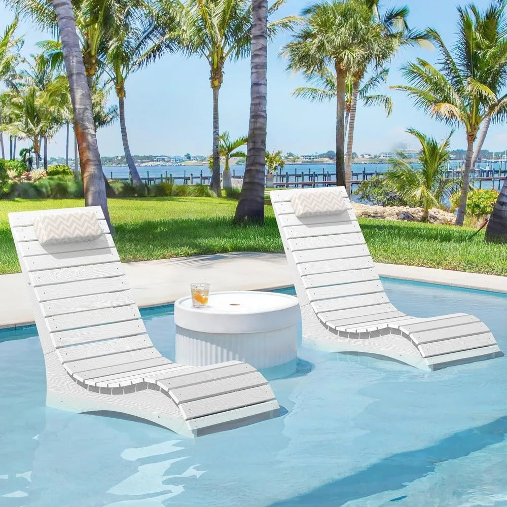 Pool Lounge Chairs Set of 2