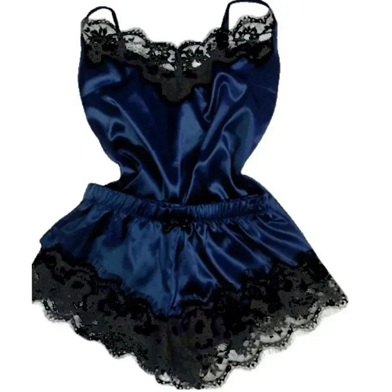 Lace Silk Pajama Set