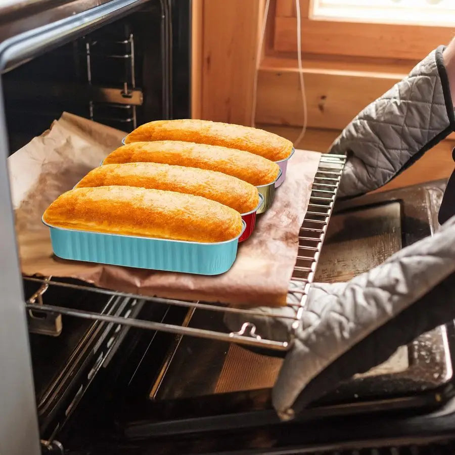 Aluminum Foil Mini Loaf Pans with Lids