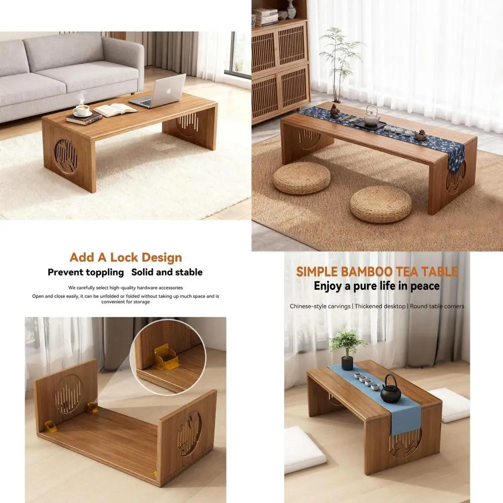 Traditional Floor Tea Table, 31.5