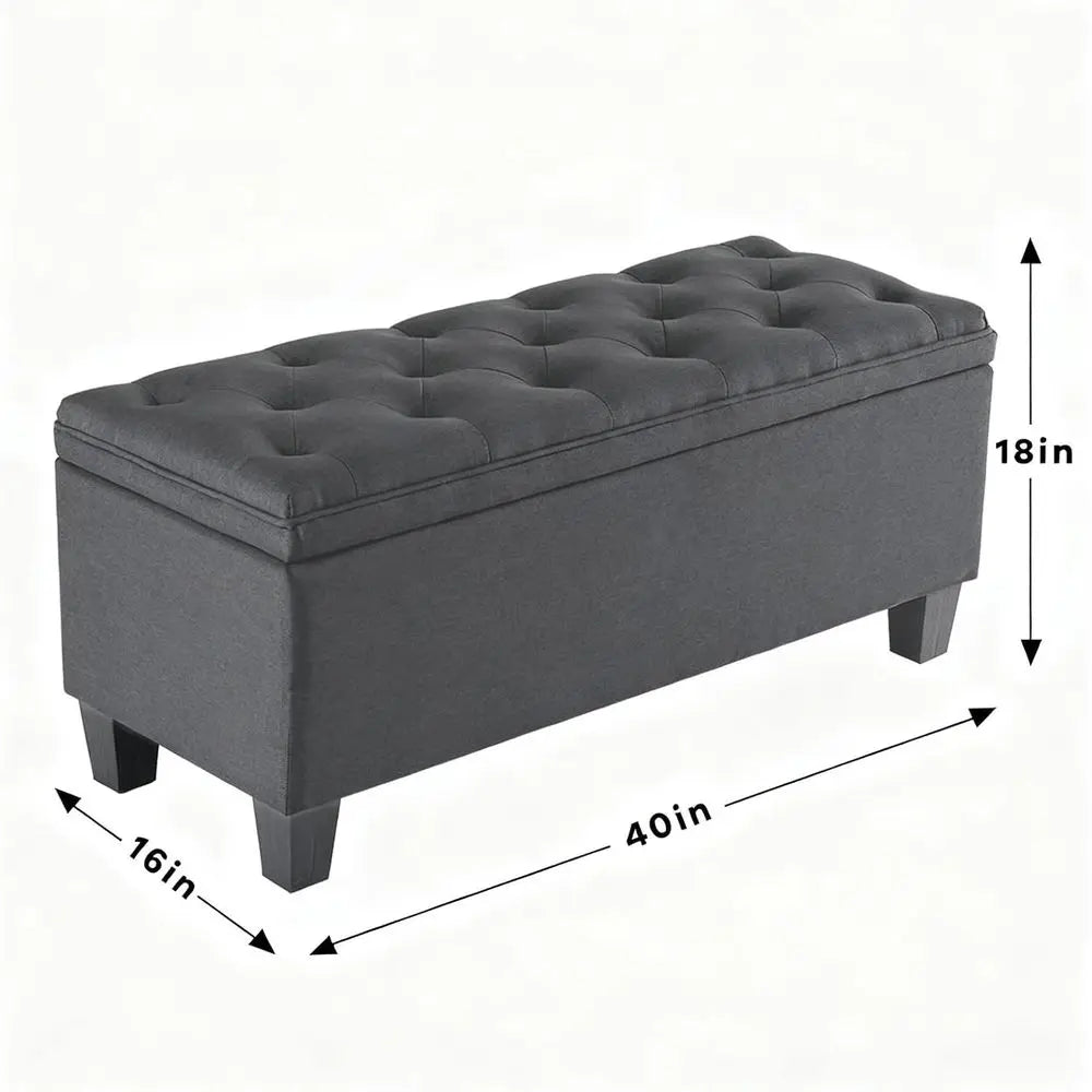 Space-Saving Ottoman Bench with Storage