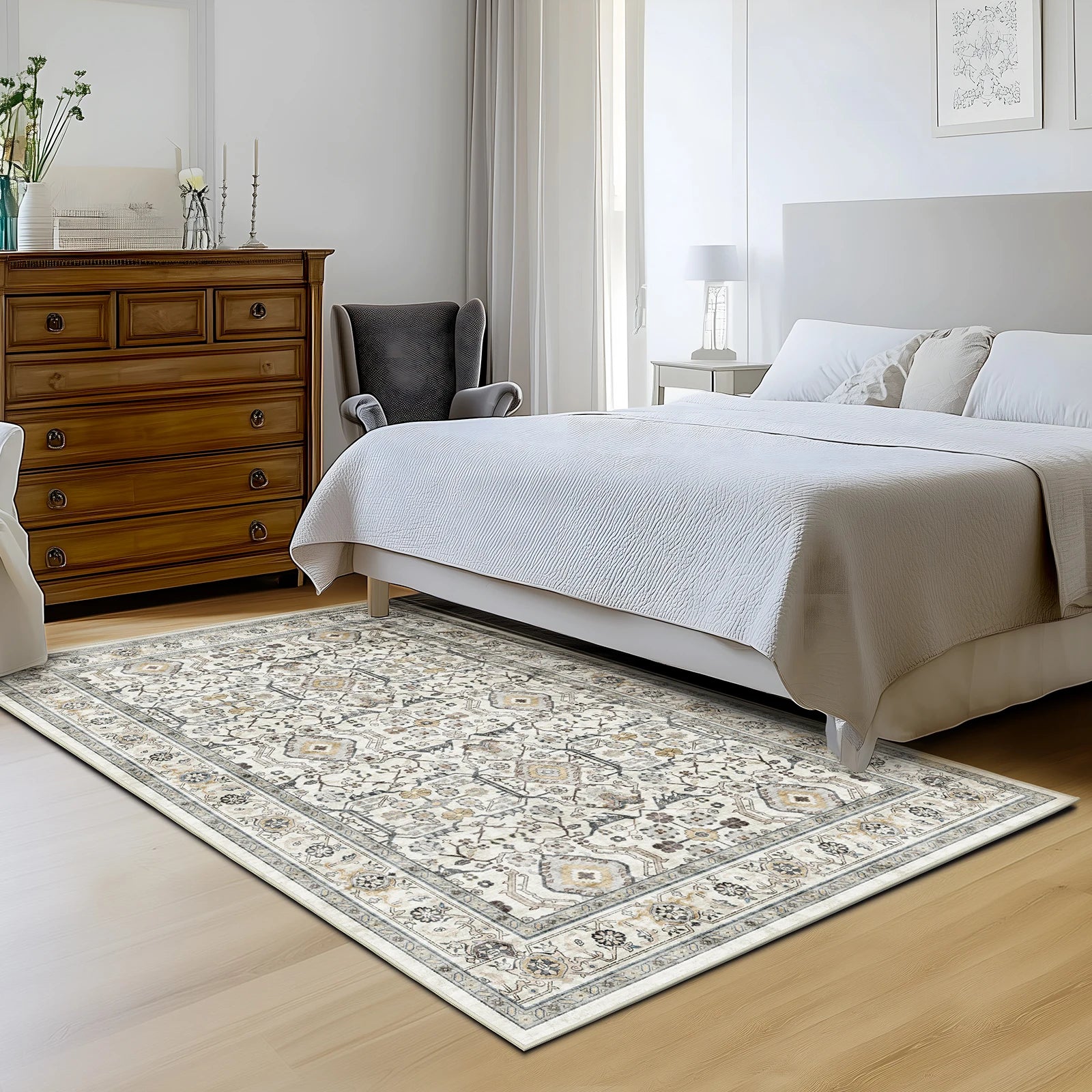 Vintage Floor Washable Area Rug