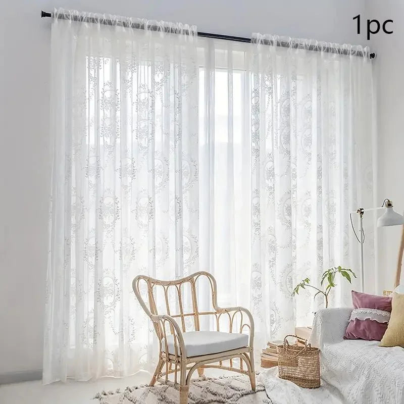 Elegant Balcony Sheer Lace  Curtains