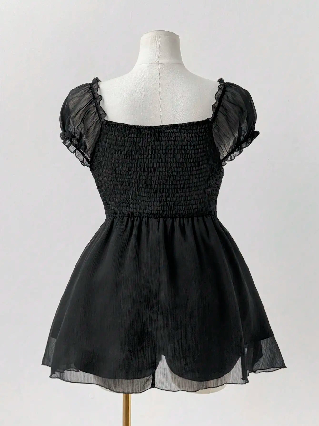 Plus Size Gothic Lace Trim V-Neck