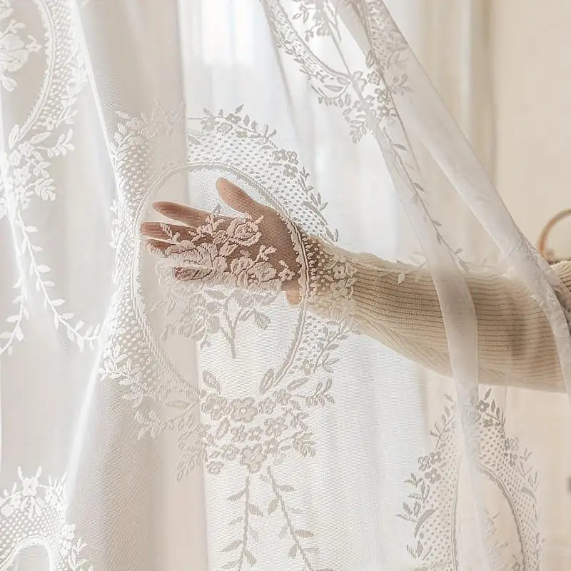 Elegant Balcony Sheer Lace  Curtains
