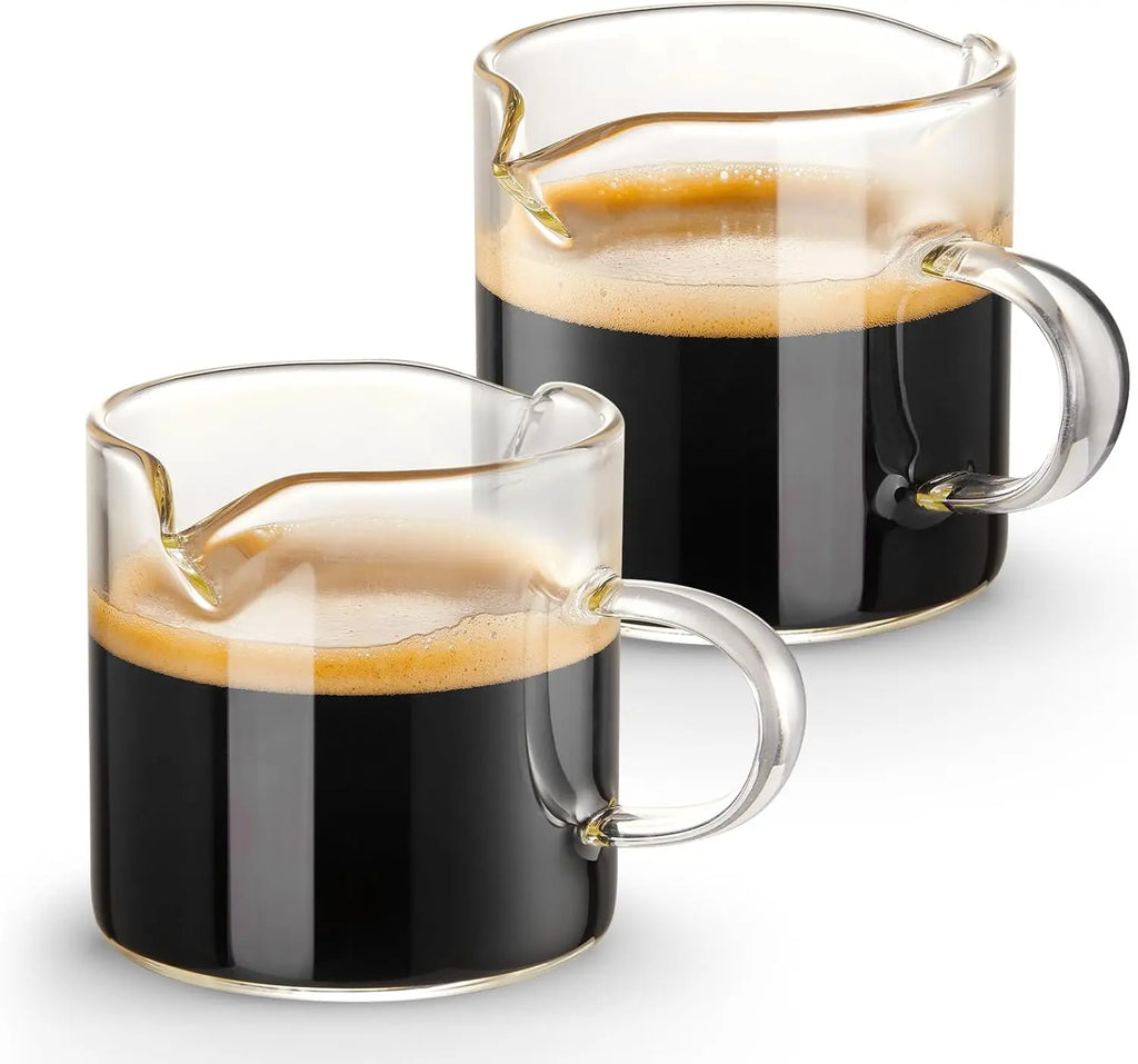 Clear Glass Espresso 4 oz  Cups  of Two