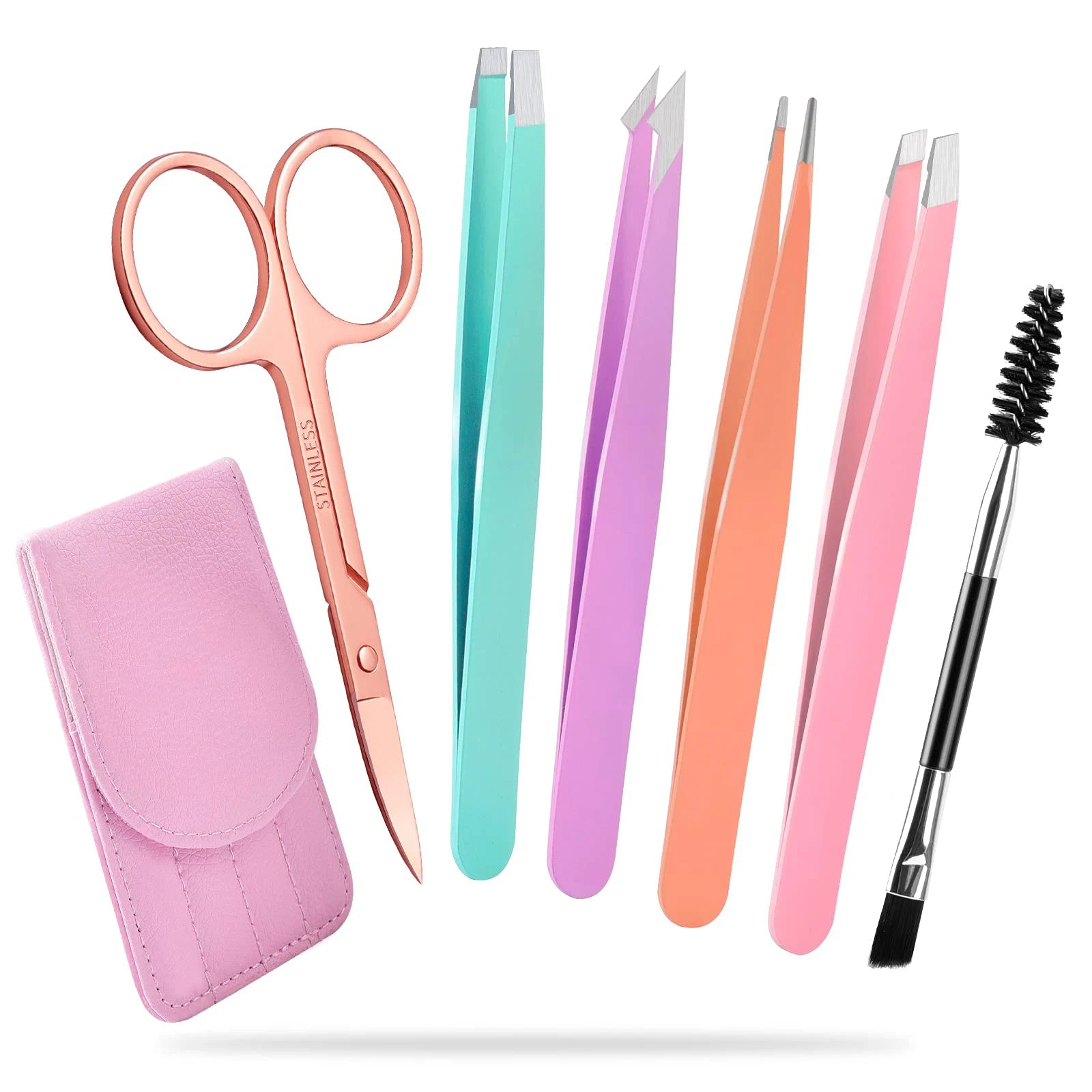 Professional 6 Pack Tweezers Set