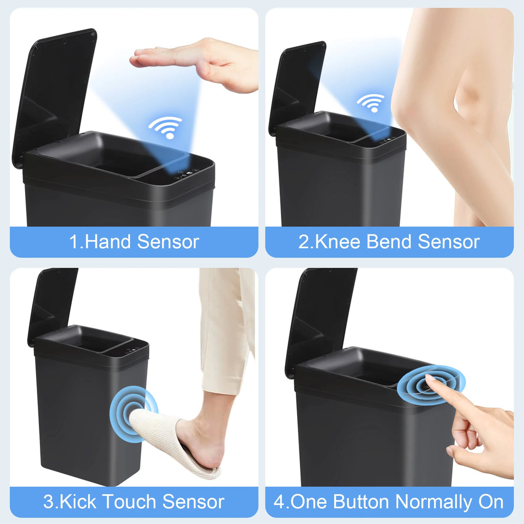 2 Pack 12L & 18L Automatic Trash Cans