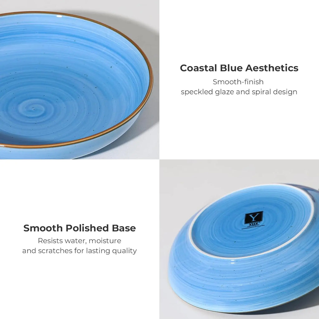 8.5'' Ceramic Pasta Bowls Set of 6