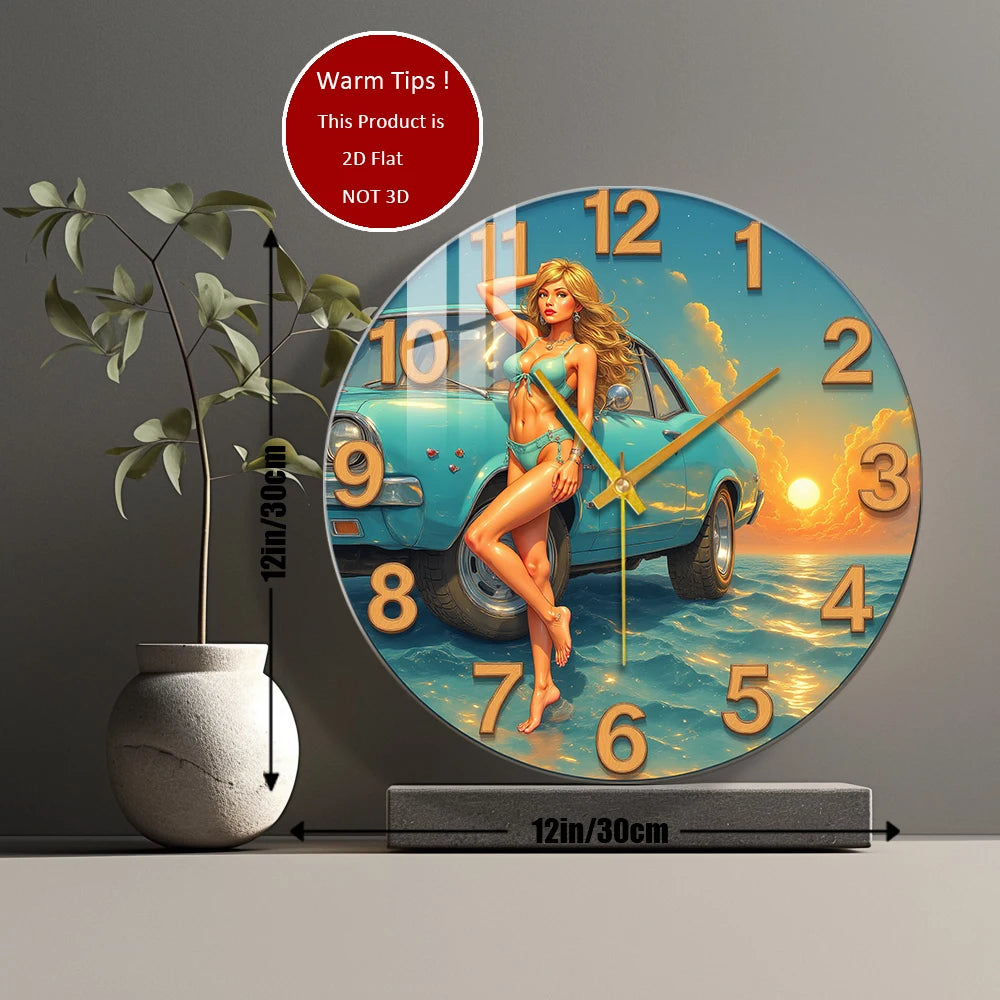 Tempered Glass Wall Clock