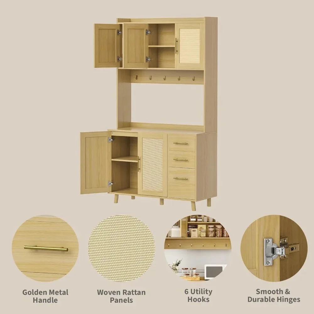 71"  Cabinet with Microwave Stand