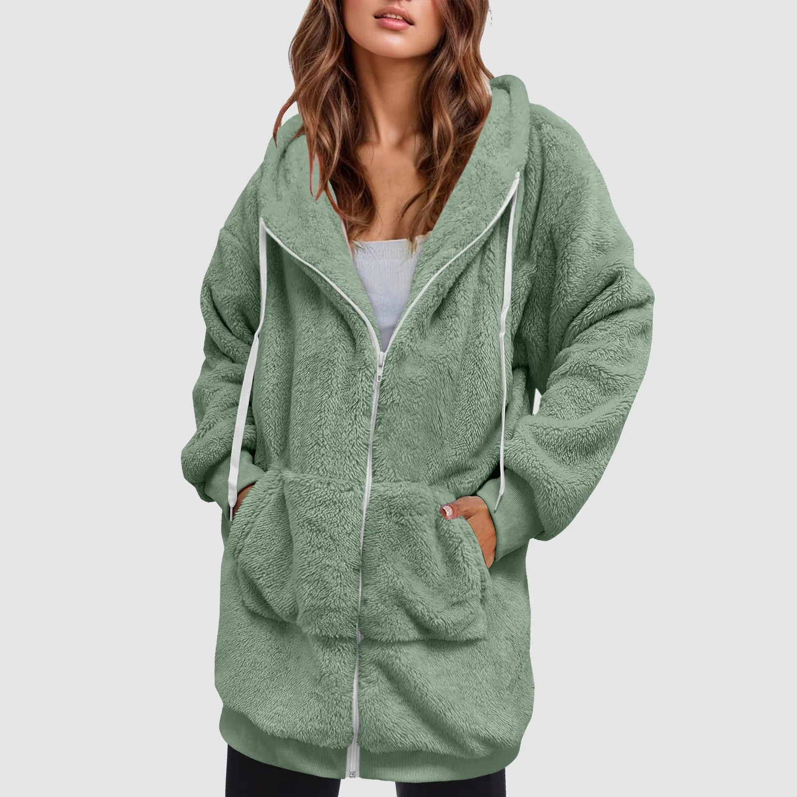 Hooded  Sweatshirt Jacket