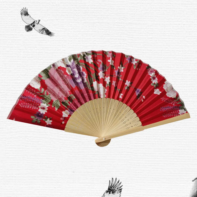 Vintage Style Silk Chinese Folding Fan