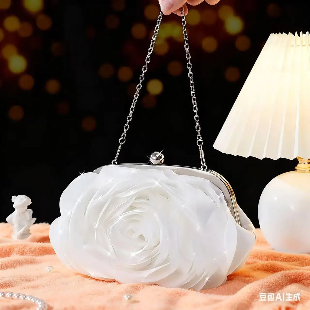 Elegant Rose Flowers Evening Clutch