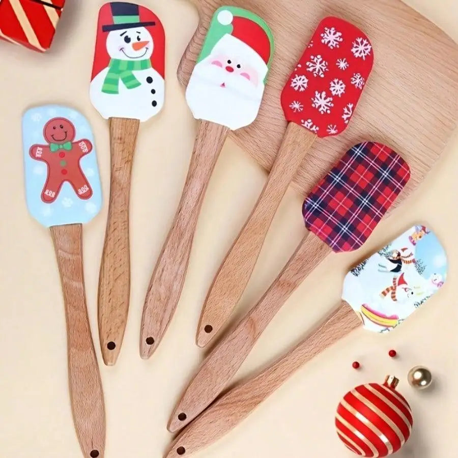 Holiday Festive Silicone Spatulas