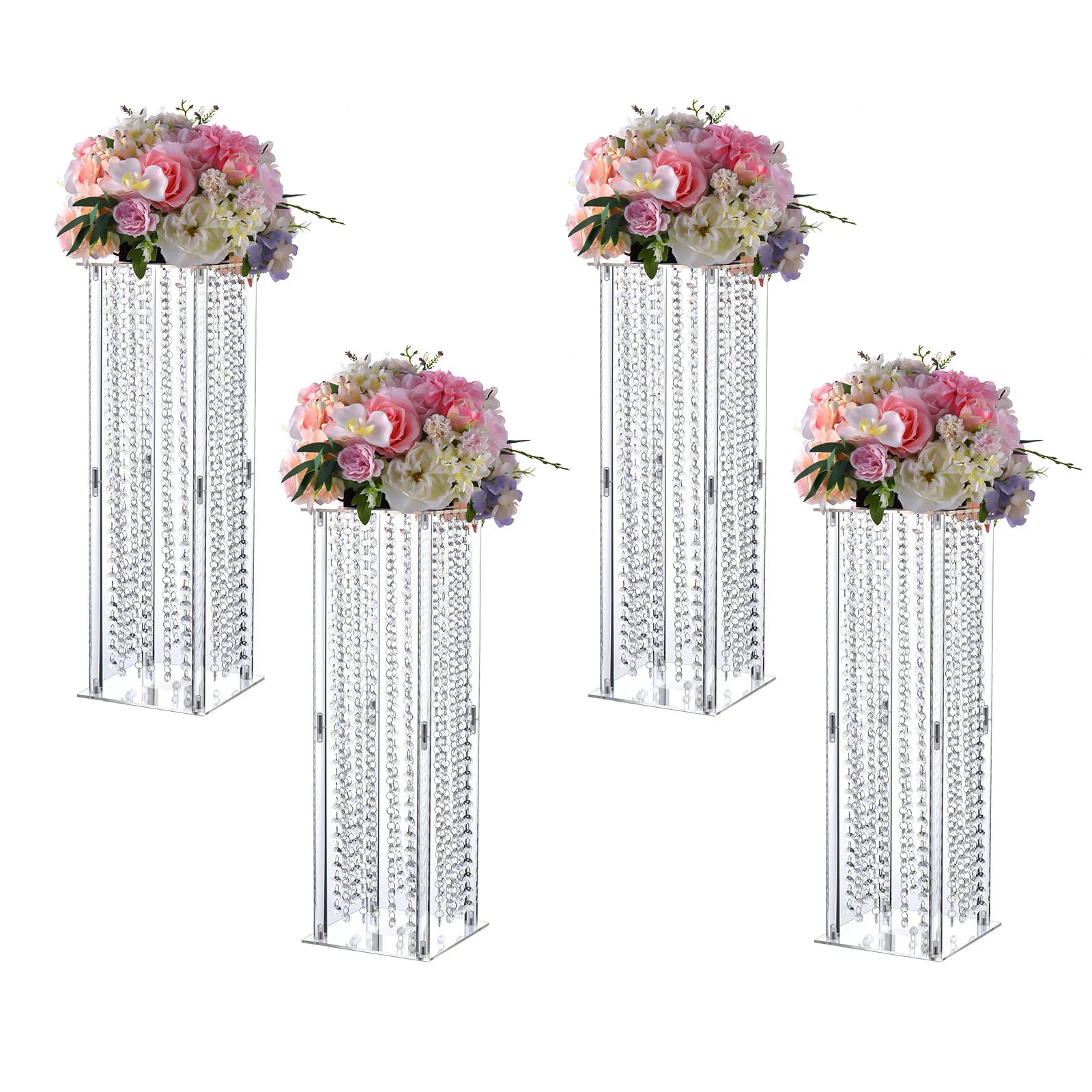4Pcs Wedding Flower Centerpiece Vase