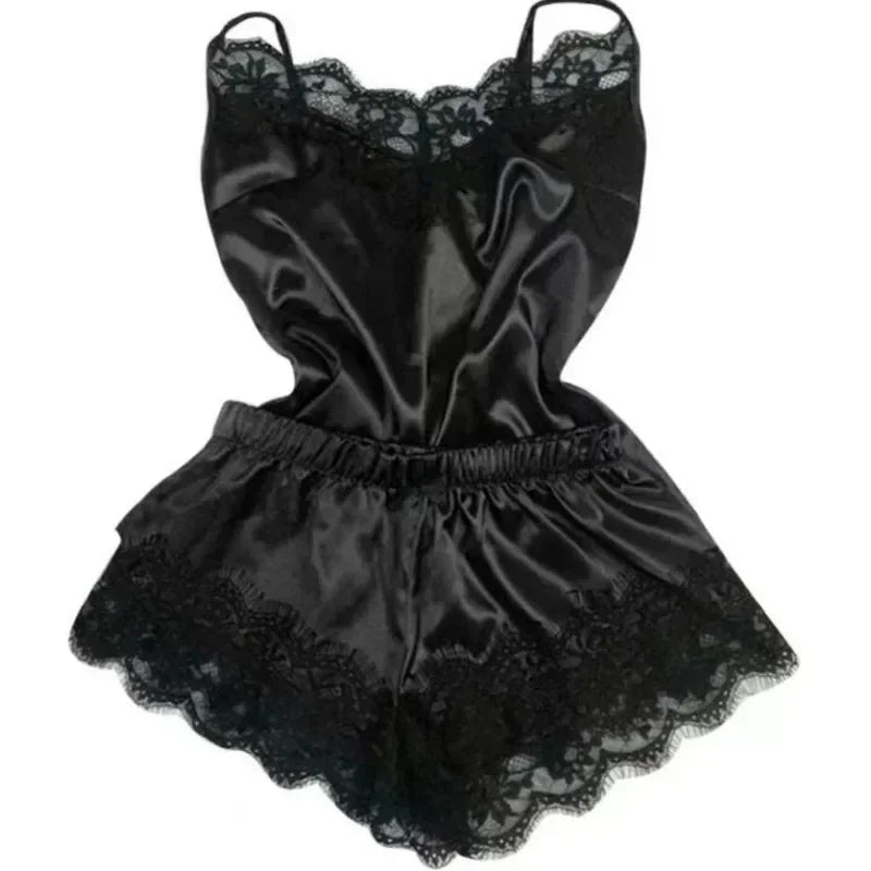 Lace Silk Pajama Set