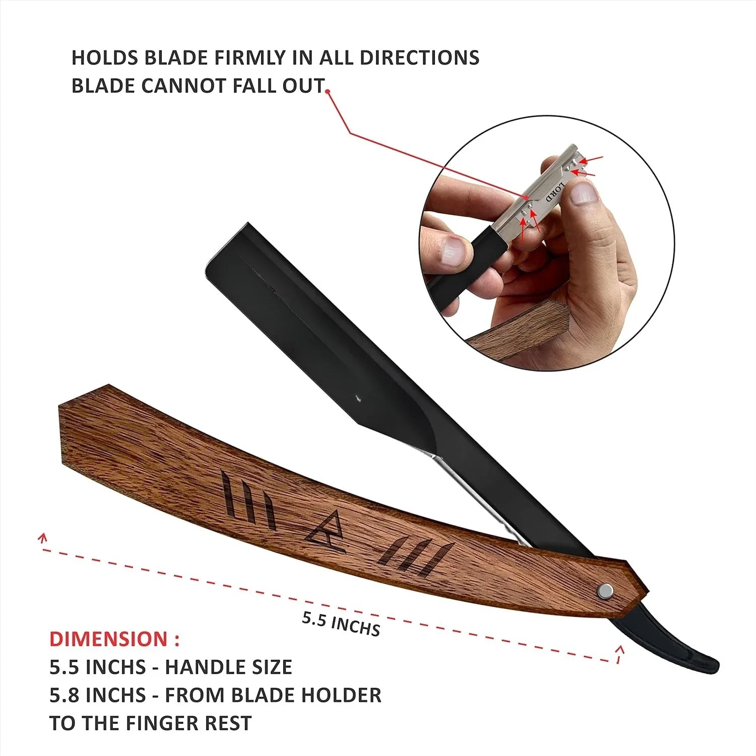 Professional Barber Razor w  /100 Single Edge Blades