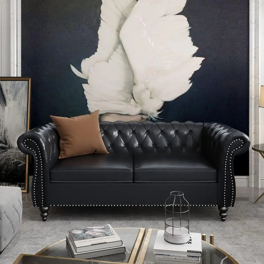 Leather Chesterfield Sofa Set