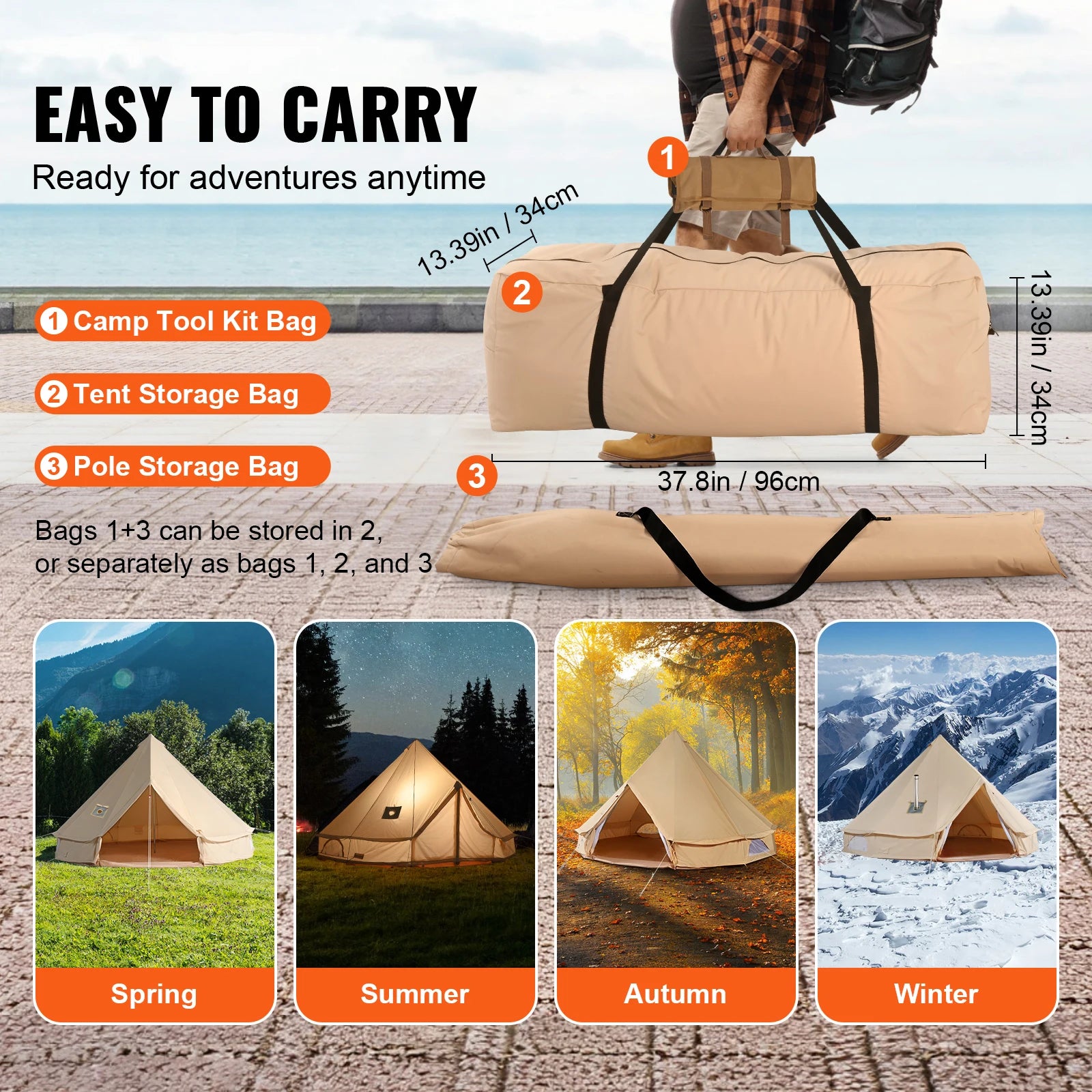 Canvas Bell Tent 4 Seasons