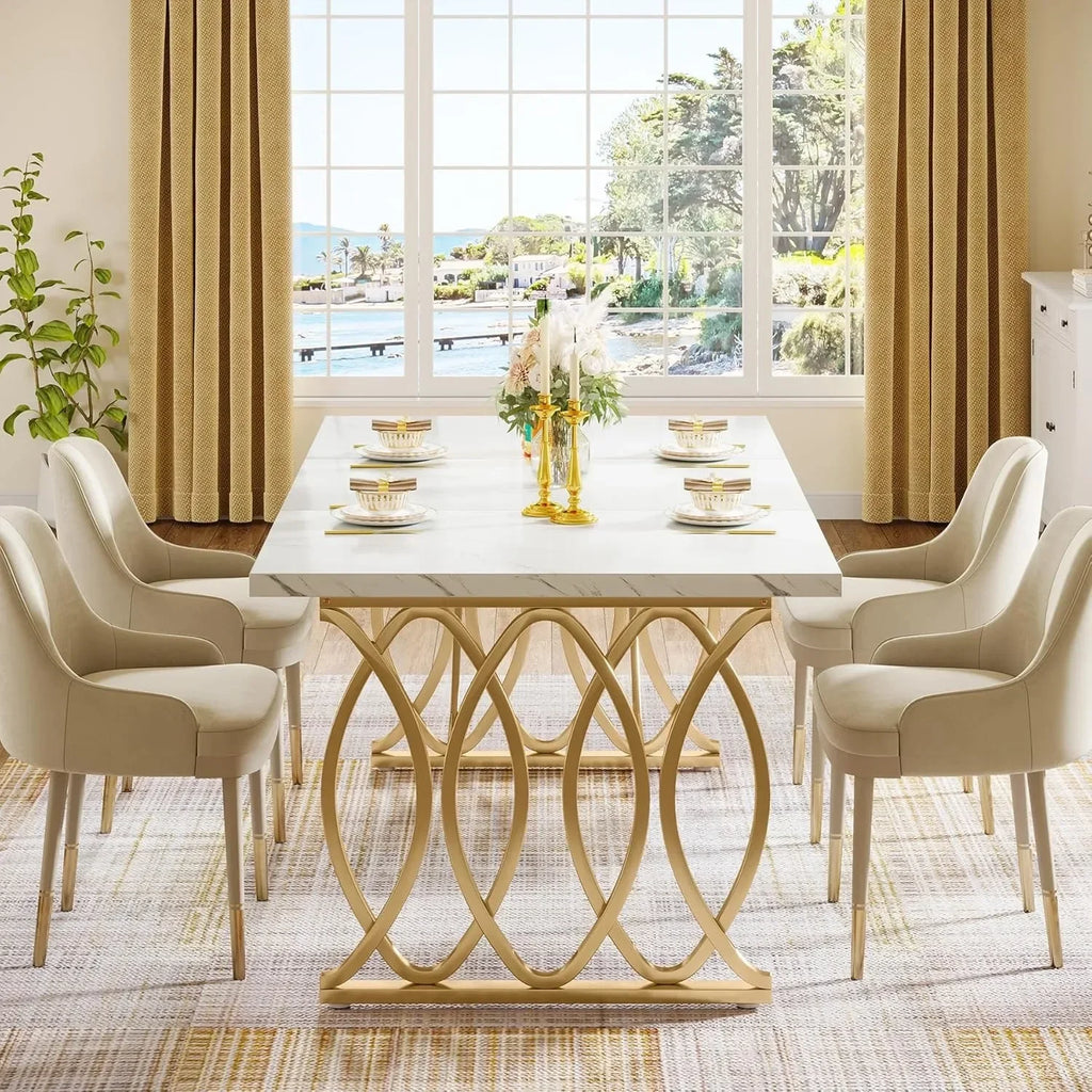 Modern Dining Table, 63" Large