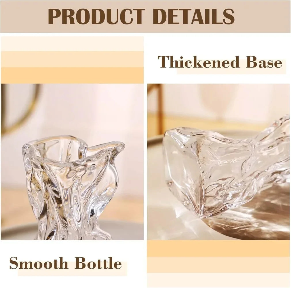 6 inch small glass vase