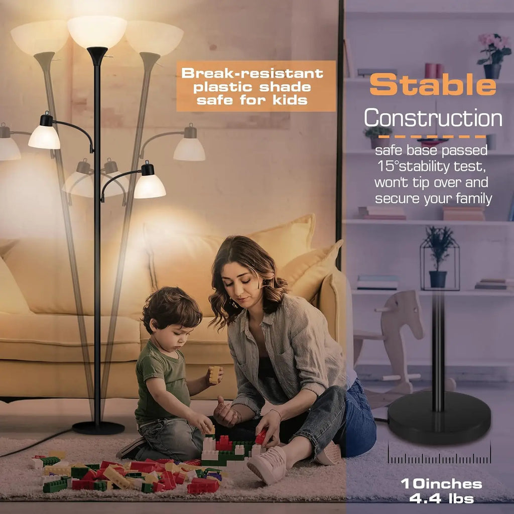 72" Adjustable Torchiere Floor Lamp