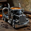 Creative Handmade Semi-Truck Shaped Coffee Cup