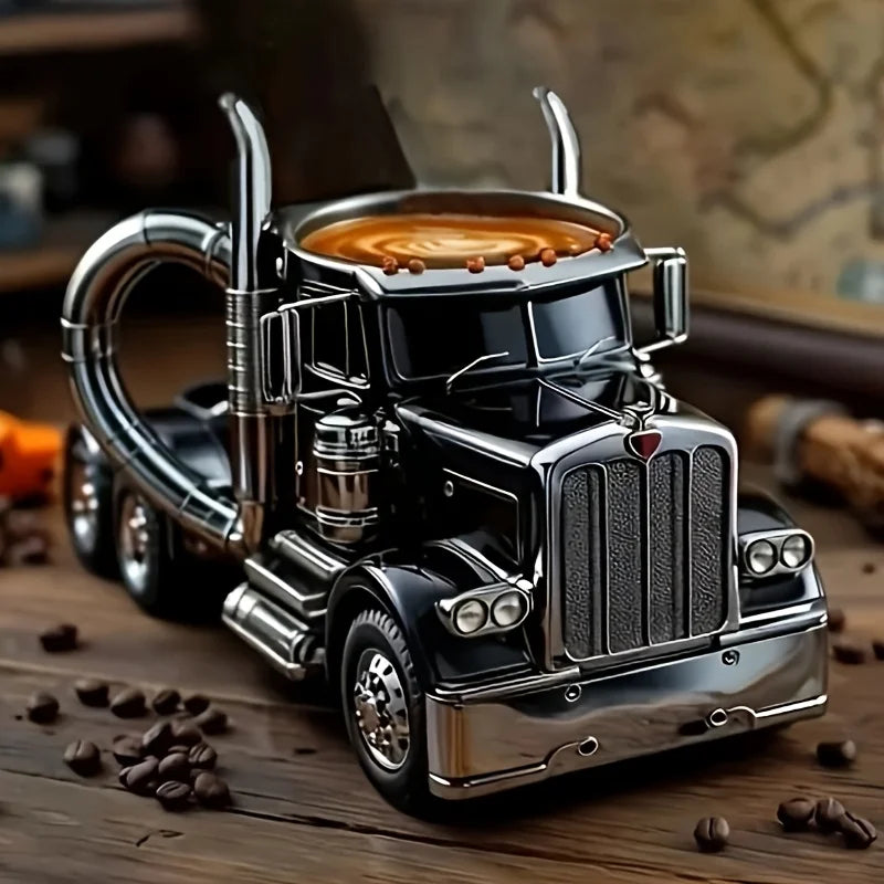 Creative Handmade Semi-Truck Shaped Coffee Cup