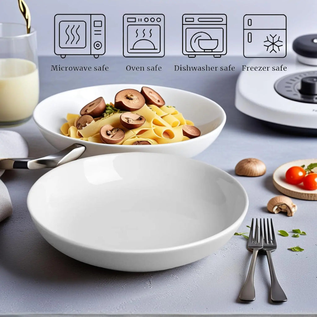 7-Pack Porcelain Pasta Bowls