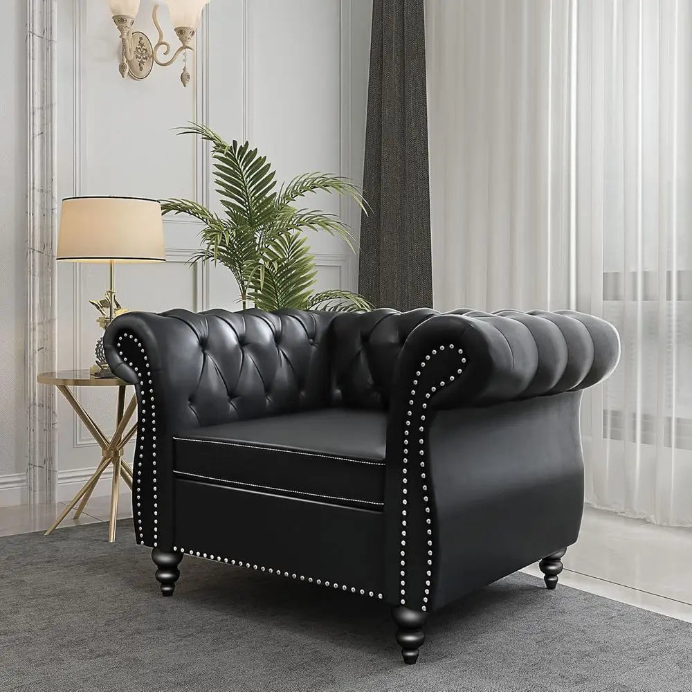 Leather Chesterfield Sofa Set