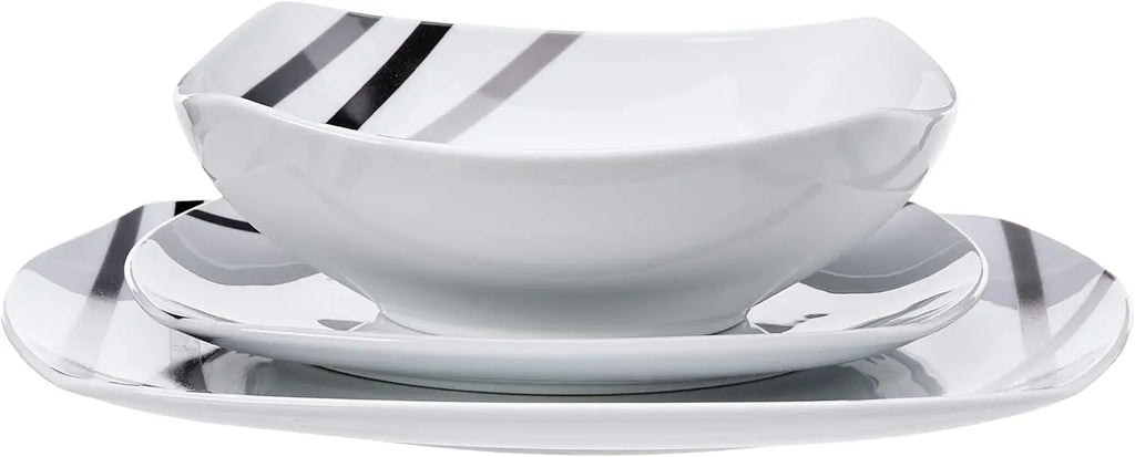18-Piece Square Dinnerware Set for 6