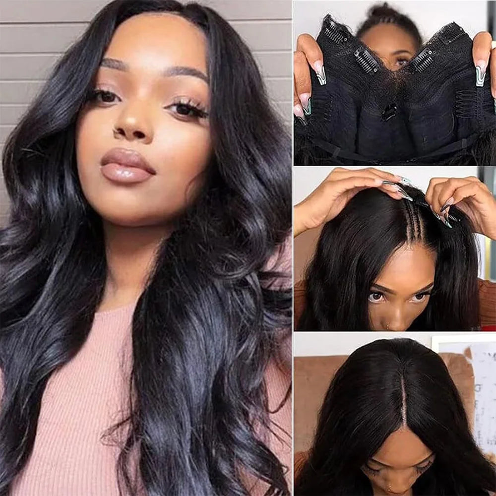 V Part Wig Human Hair Body Wave Brazilian Hair