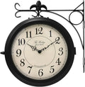 Double Sided Metal Wall Clock