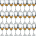 Elegant Stemmed Sherry Port Crystal Shot Glasses