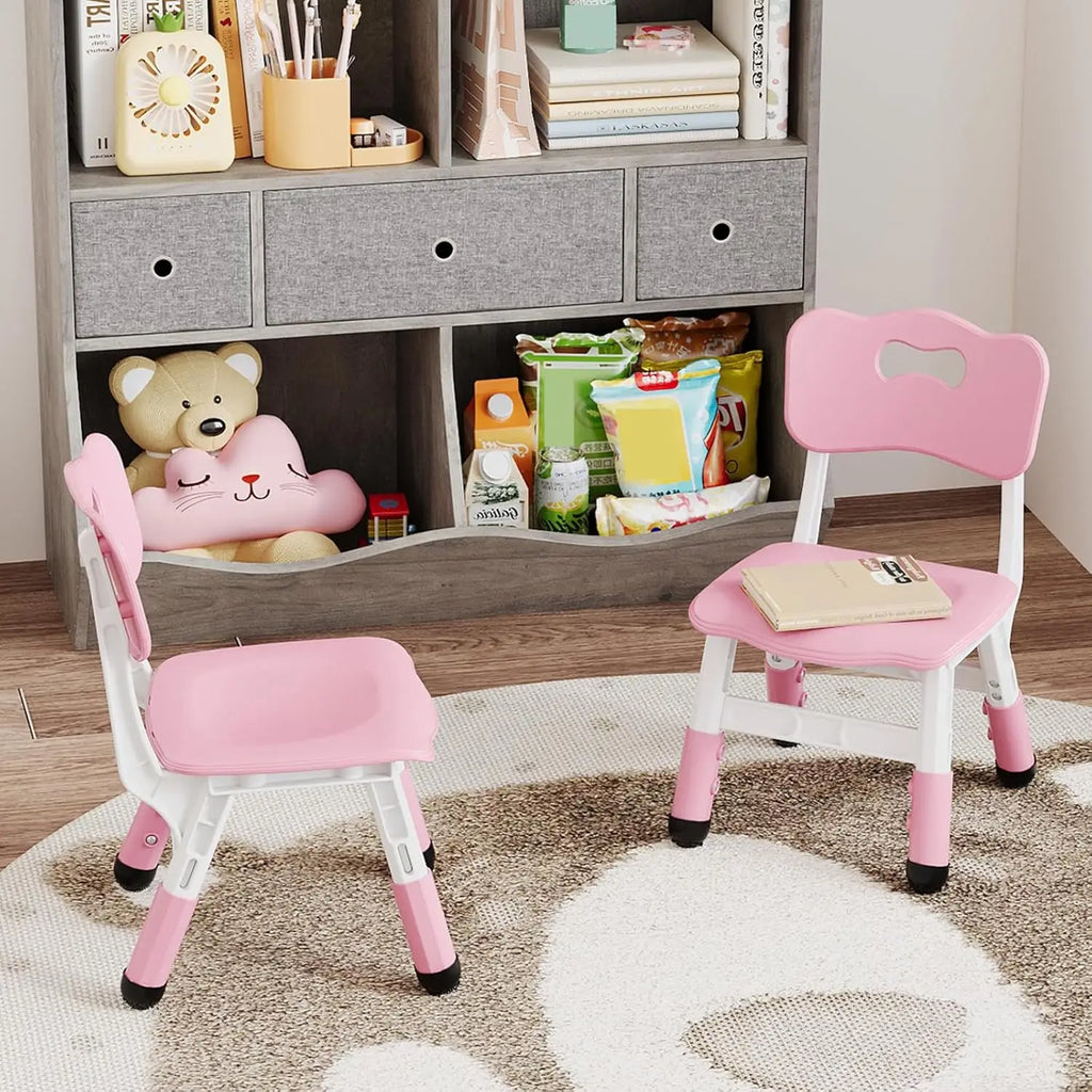 2-Pack Adjustable Kids Chairs 3-Level Height Toddler