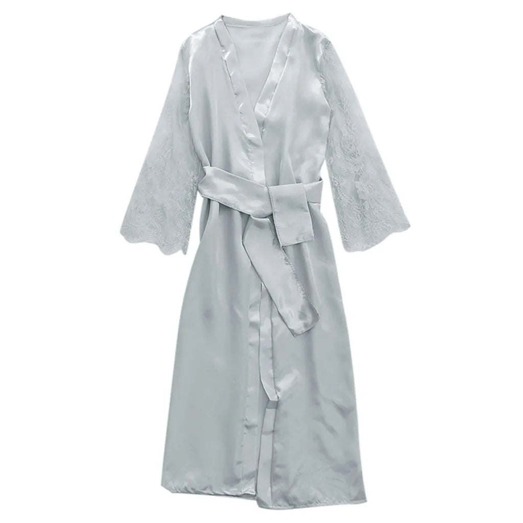 New Silk Satin Bathrobe