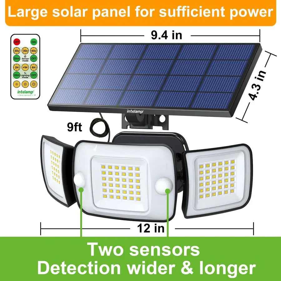 3 Head Solar Motion Sensor Lights