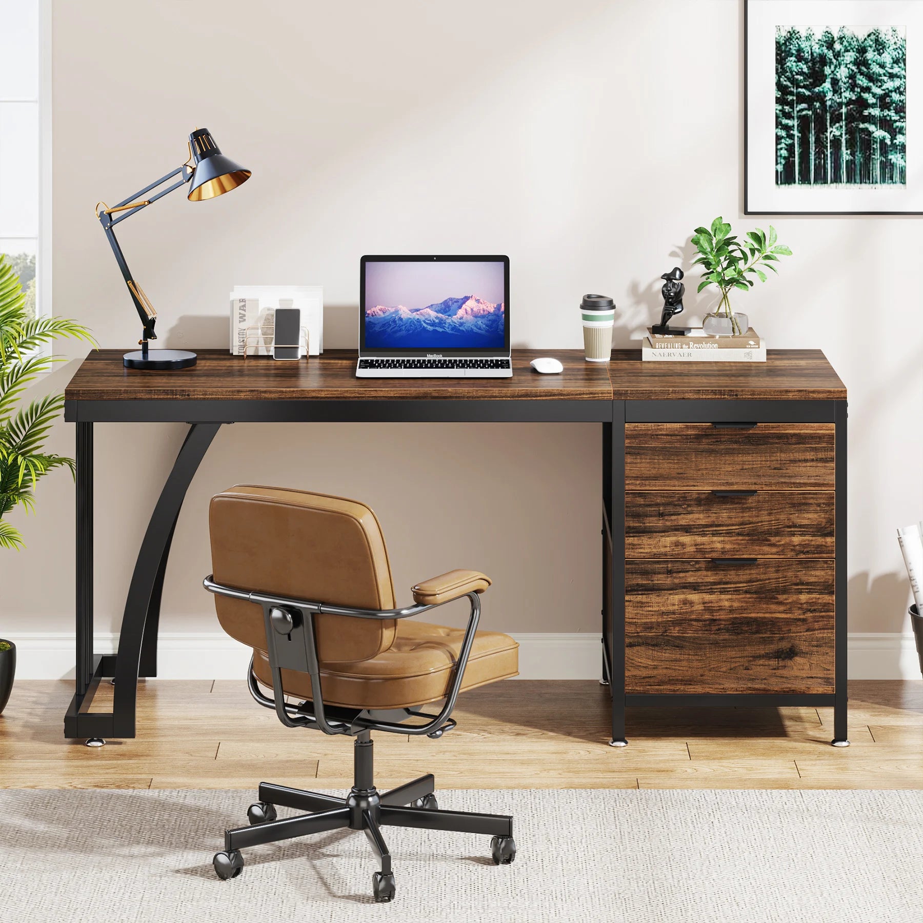 Three Drawer Computer Desk