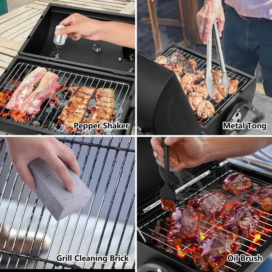 Mini Folding Outdoor Grill with Chimney