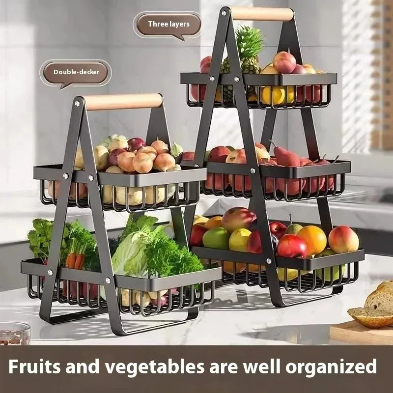 Removable wrought iron fruit basket Stack