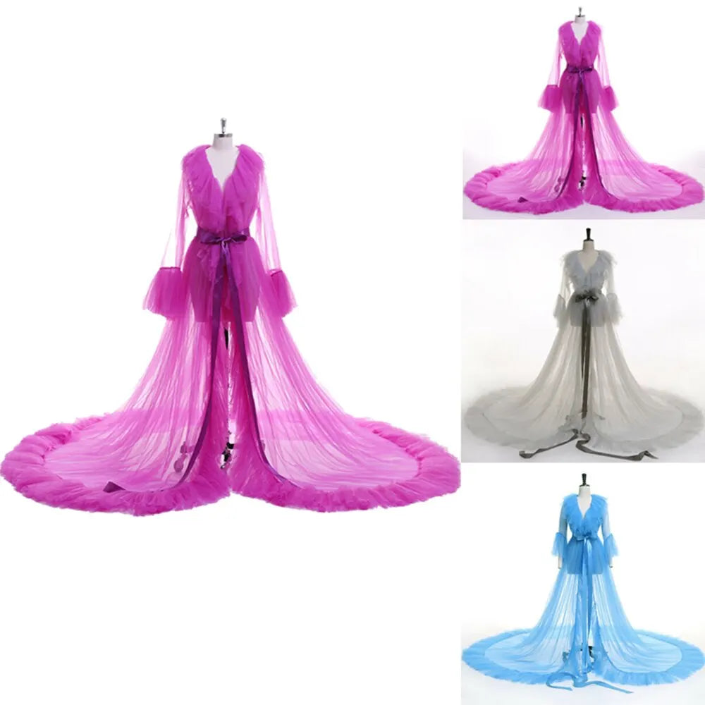 Sexy Long Tulle Dress Nightgown