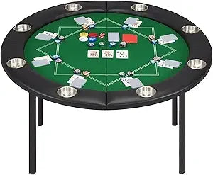 Foldable 8 Player Poker Table