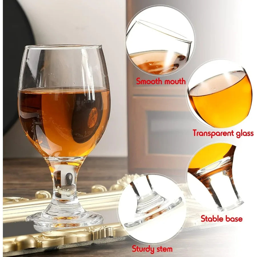 24 Clear Stemmed Water Goblets 13.5 oz
