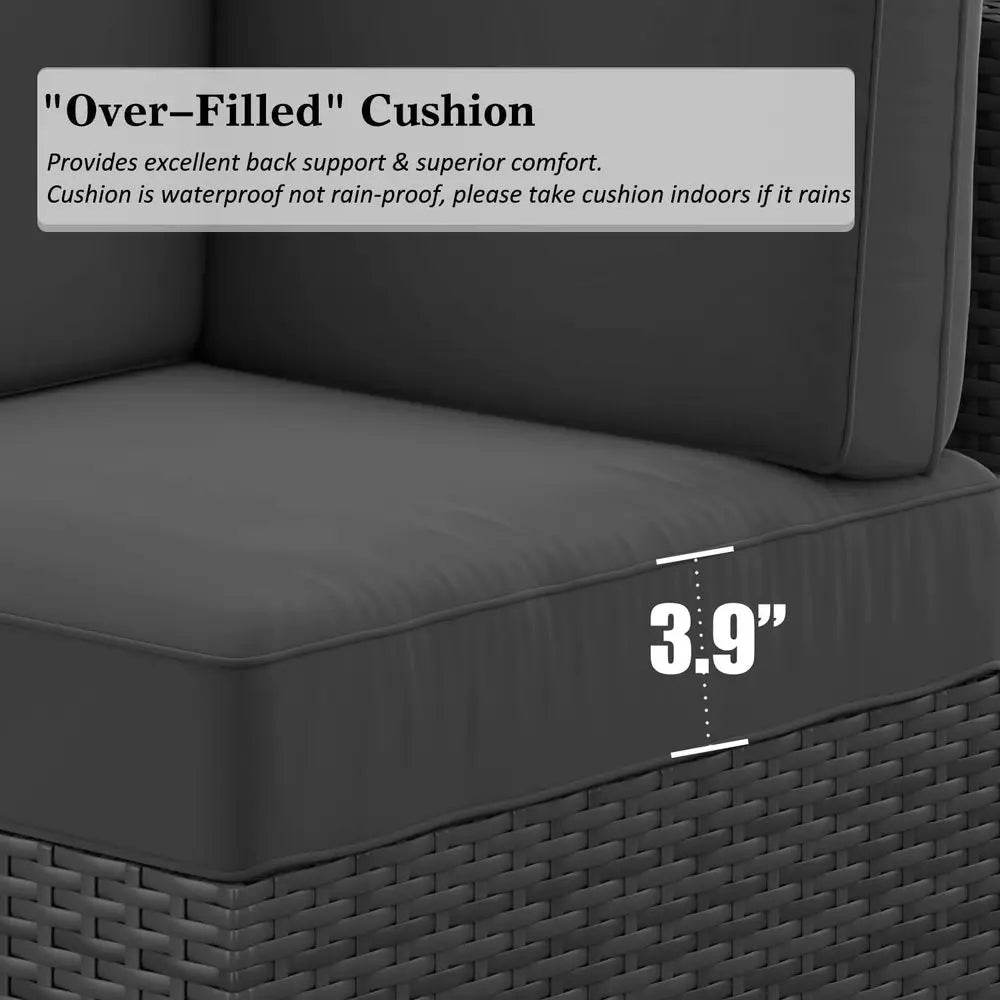 10-Piece Outdoor Wicker Rattan Patio  Set