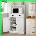 54" White Kitchen Microwave Cabinet