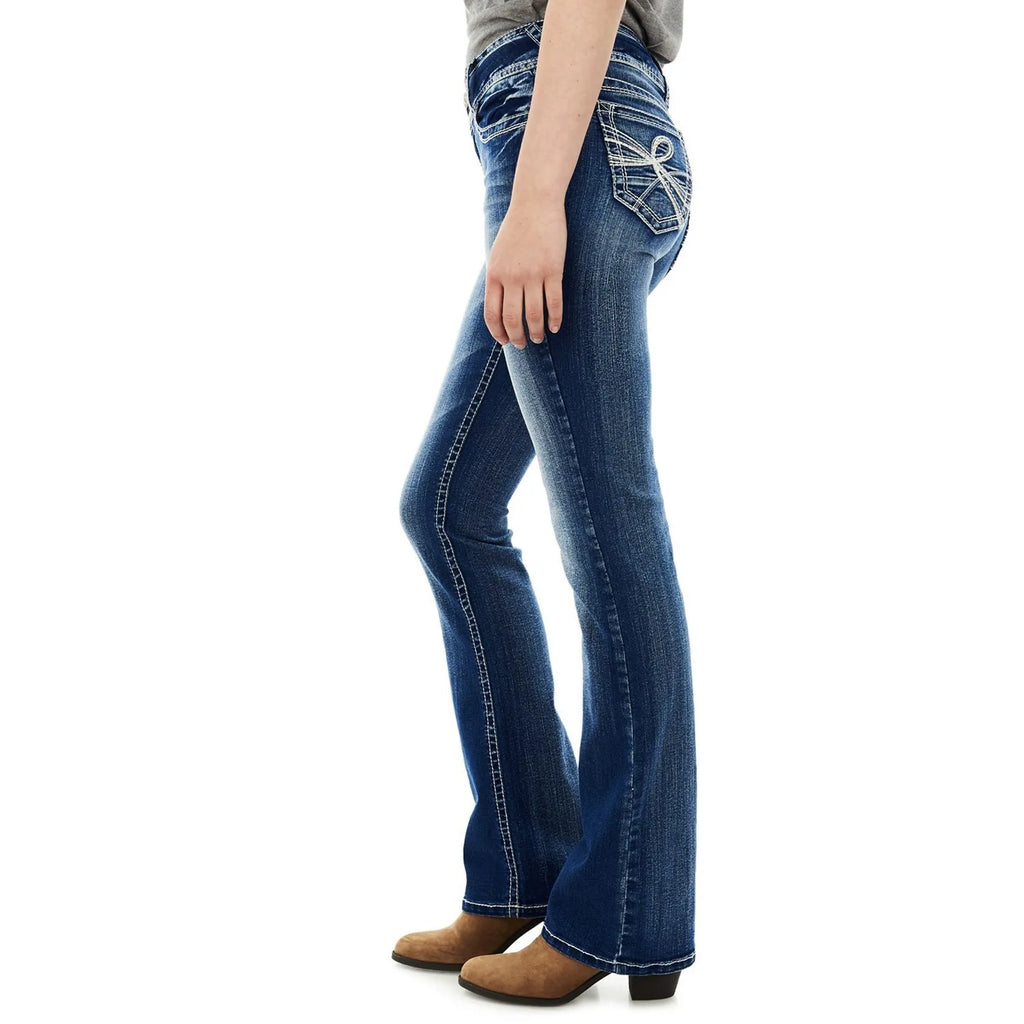 Mid Waisted Straight Leg Jeans