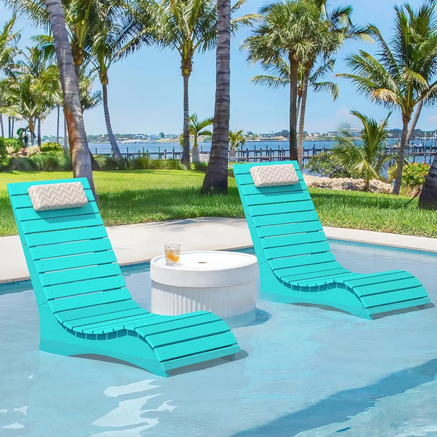 Pool Lounge Chairs Set of 2