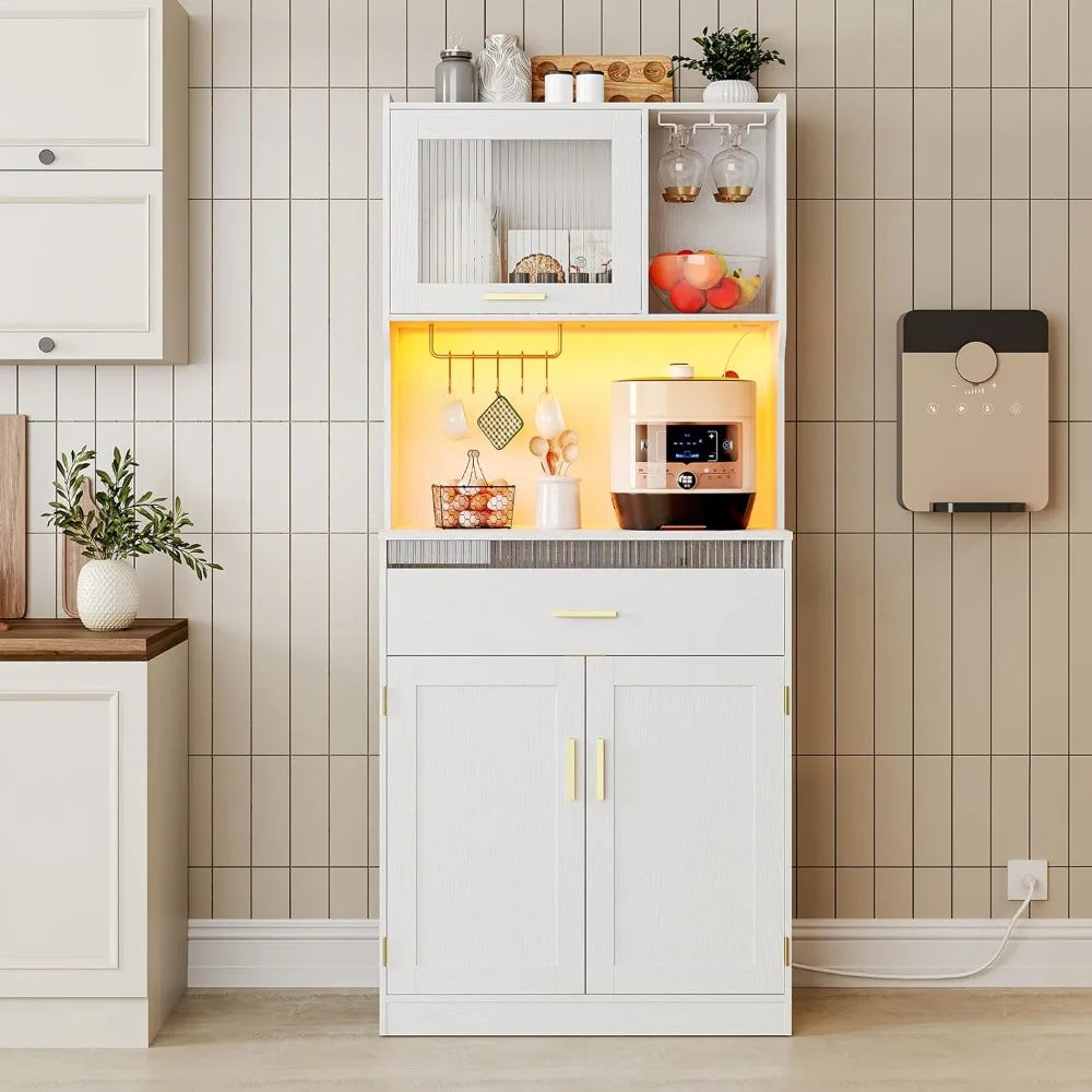 67" Kitchen Pantry Storage Cabinets